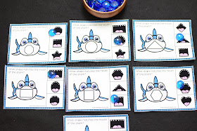 Sharks Themed Unit: Shapes Clipcards