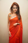 Sony Charista Glamorous in Saffron saree-thumbnail-44