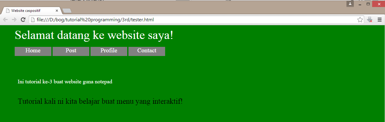 Bikin Web Di Notepad