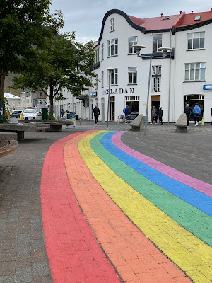 rainbow path in Isafjordur, Iceland