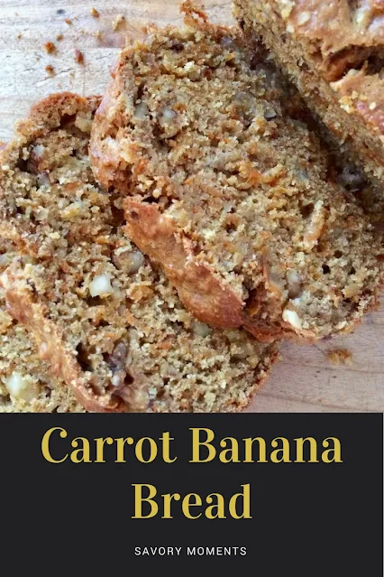 Slices of carrot banana bread.