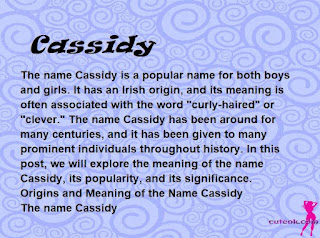 meaning of the name "Cassidy"