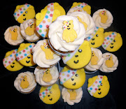 Children in Need. Pudsey Cupcakes. Vanilla cupcakes with buttercream