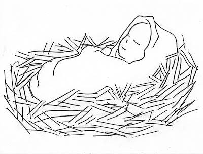 Baby Jesus Coloring Page