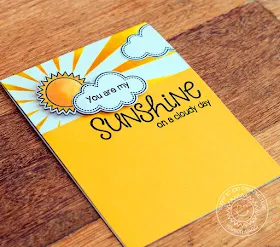 Sunny Studio: Sunny Sentiments You are My Sunshine card by Marion Vagg