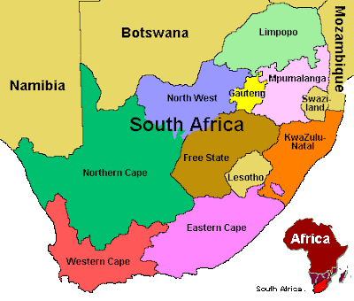 Image result for south africa map