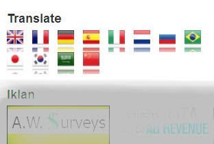 Cara Membuat Google Translate Dengan Bendera di Blog