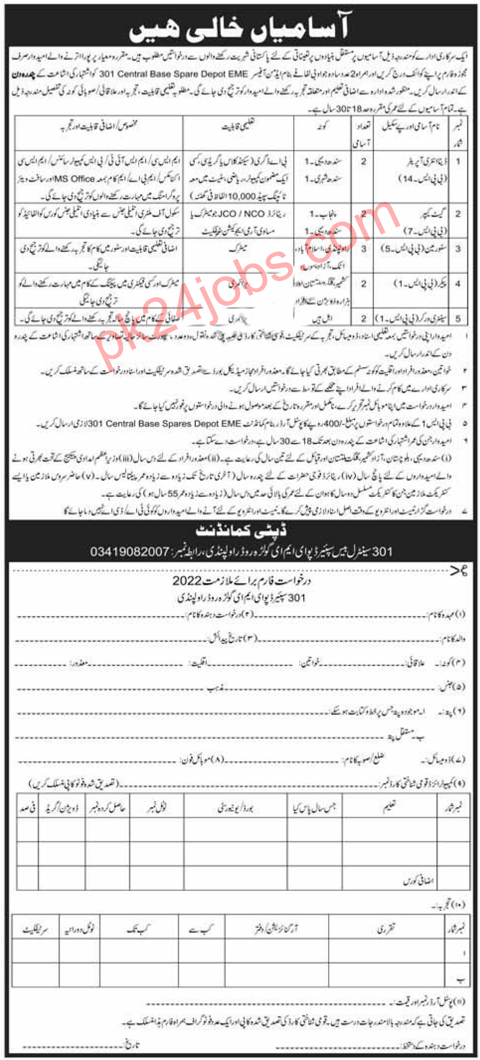 Pak Army Jobs 2022 – Pakistan Jobs 2022