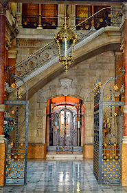 Main Entrance Hall at Casa Modernista in Rambla Catalunya, Barcelona