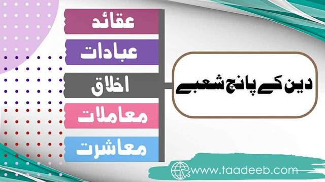 دین کے پانچ شعبے کیا ہیں؟