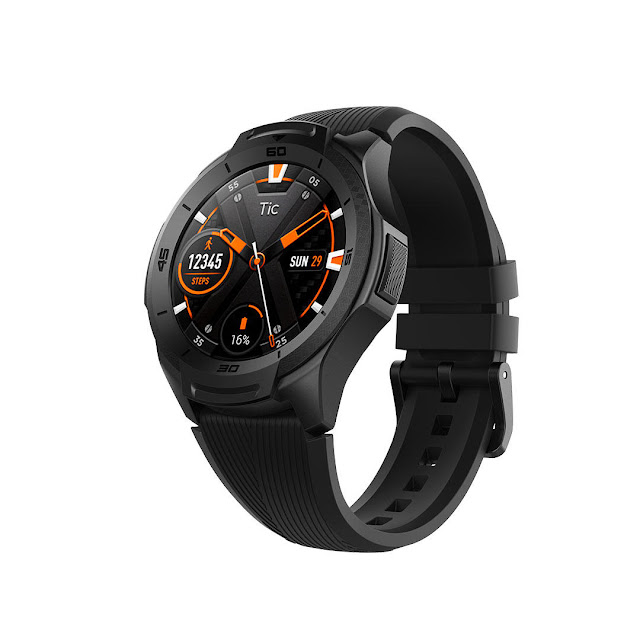 TicWatch S2 1.39inch AMOLED Full Touch 512MB+4GB 5ATM Waterproof 24h Heart Rate Monitor US Military Standard 810G Recognition Outdoor Smart Watch