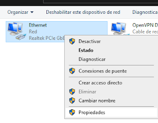 Propiedades de red