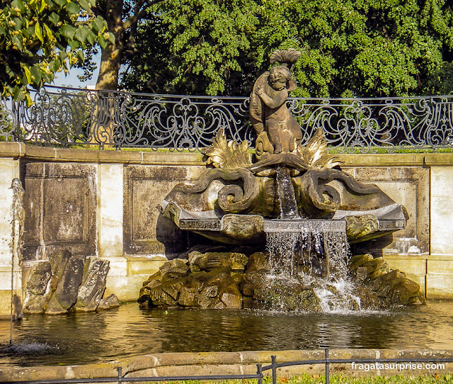 Fonte no Brühlsche Terrasse, Dresden, Alemanha