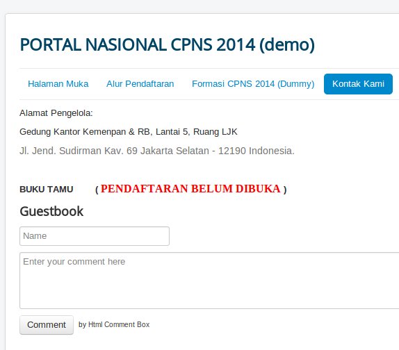 PORTAL NASIONAL CPNS 2014  Demo Pendaftaran Panselnas 