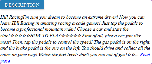 Hill Racing game review