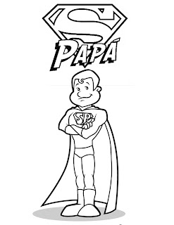 dibujos de super papá para colorear del día del padre