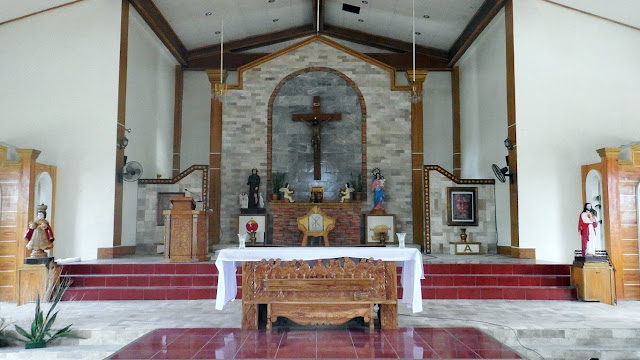 the altar of San Roque Parish Church in San Roque Northern Samar