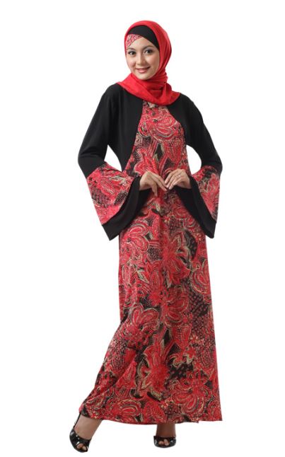 10 Model Gamis Batik Kombinasi Polos Terbaru 2018