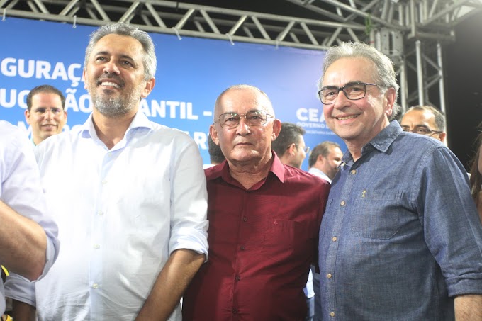 O Vereador Raimundo Carneiro (PT), prestigiou a inauguração do 19º Centro de Educação Infantil da gestão no distrito de Jaibaras.