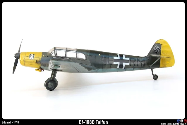 Maquette du Bf 108 Taifun d'Eduard au 1/48.