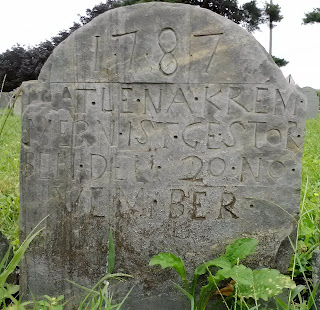 Pennsylvania Dutch slate tombstone