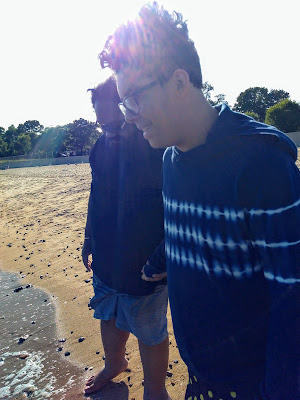 Elijah and William at Dane Street Beach, Beverly, MA