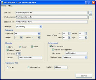 Softany CHM to DOC Converter v2.6