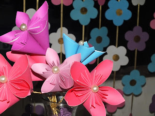 aniversario origami flores