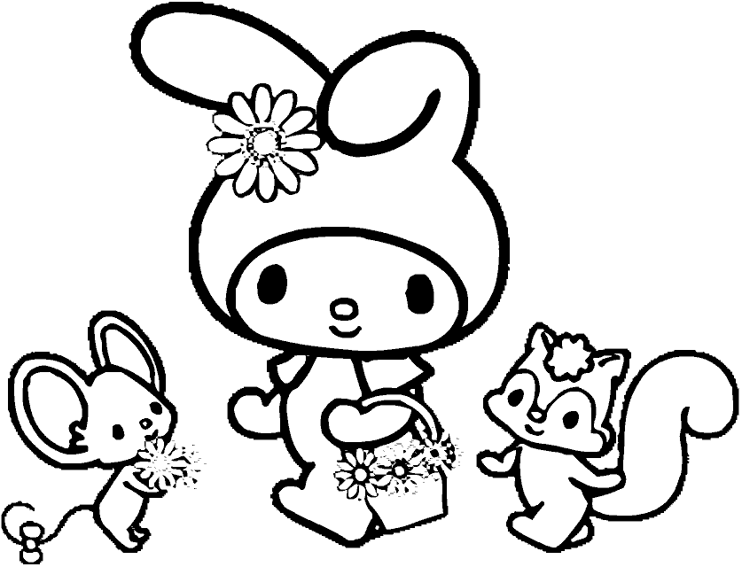 My Melody Coloring Pages  Fantasy Coloring Pages