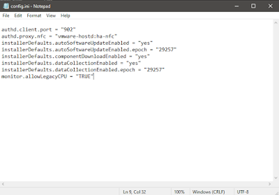 حل مشكلة "Module 'CPUIDEarly' power on failed" في برنامج VMware