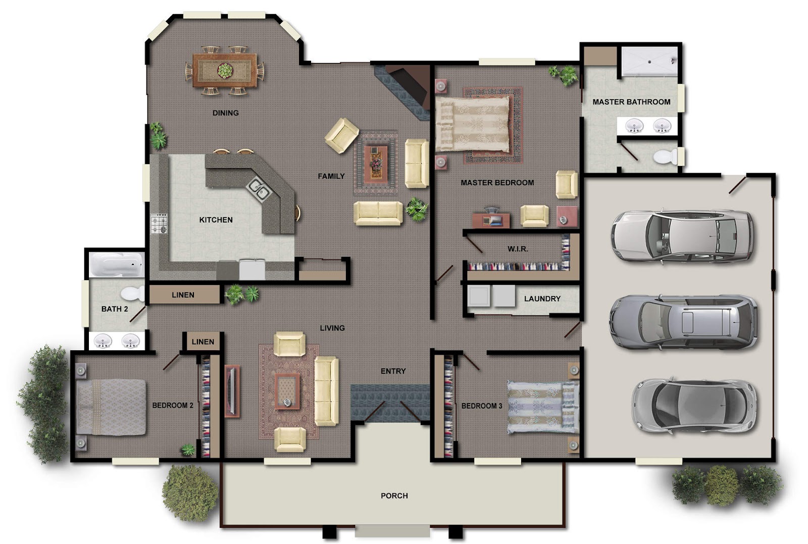 Open Floor Plan House Designs