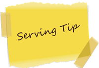 Sticky Note Serving Tip