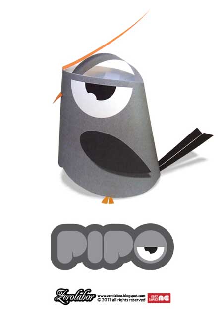 Pipo Bird Paper Toy