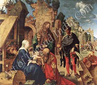 The Great Artist Albrecht Durer “The Adoration of the Magi” 1504 38 ½” x 44" Uffizi, Florence  