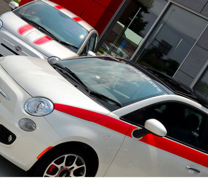 New Fiat 500 US Racing Stripes Source BobBoyd FIAT