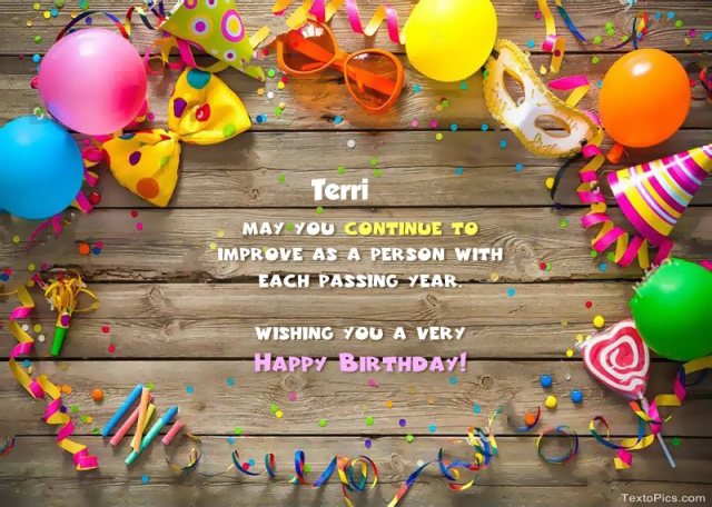 happy birthday terri image