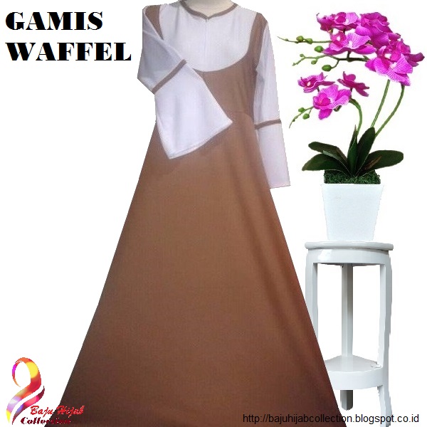 Gamis Waffel Coklat