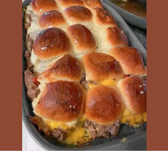 Philly Cheesesteak Sliders Recipe 🍰😋👩🏾‍🍳