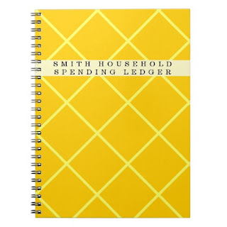 Personalized Spending Ledger Home Finances Journal by JenExx. Available at Zazzle.com/CleanHouseGuide