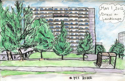 710 Wonderland Rd N drawing by ©Ana Tirolese