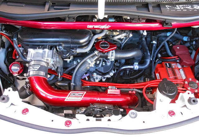 Dressed up Scion iQ engine