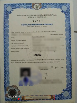 Nomor Ijazah SMP