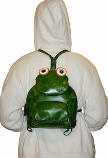 Unique Frog Backpack, Handmade By Genuine Leather