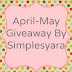 April-May Giveaway By Simplesyara 