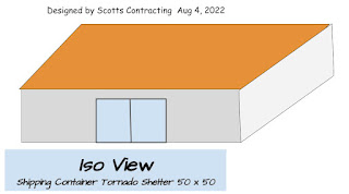 Iso View Shipping Container Tornado Storm Shelter