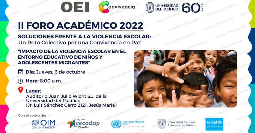 II Foro Académico «Soluciones frente a la violencia escolar: un reto colectivo por una convivencia en paz»