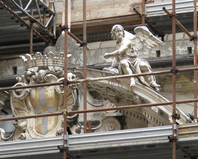 Side entrance with scaffolding, Basilica of San Siro, Via San Siro, Genoa