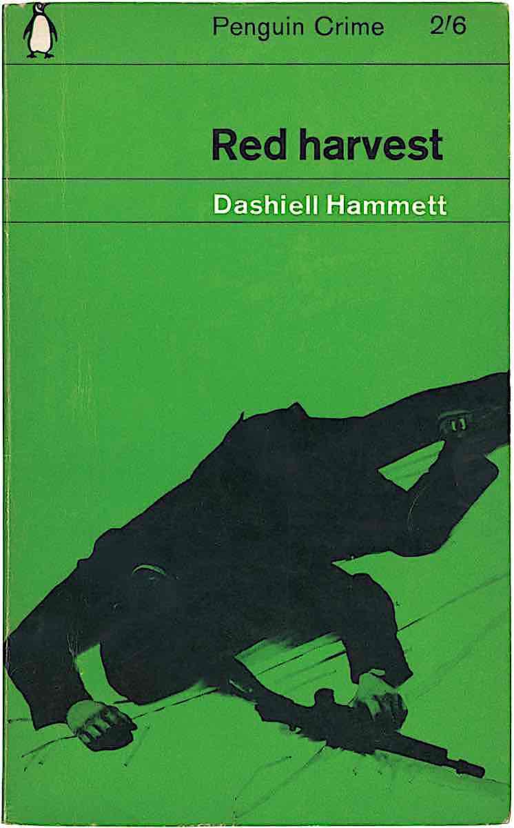 Romek Marber design for Penguin Publishing, a dead man on a green background