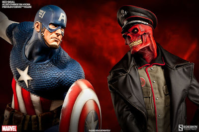 Sideshow Marvel Collectibles Red Skull Allied Charge on Hydra Premium Format Figure