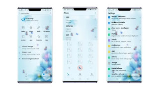 huawei themes white clock hwt